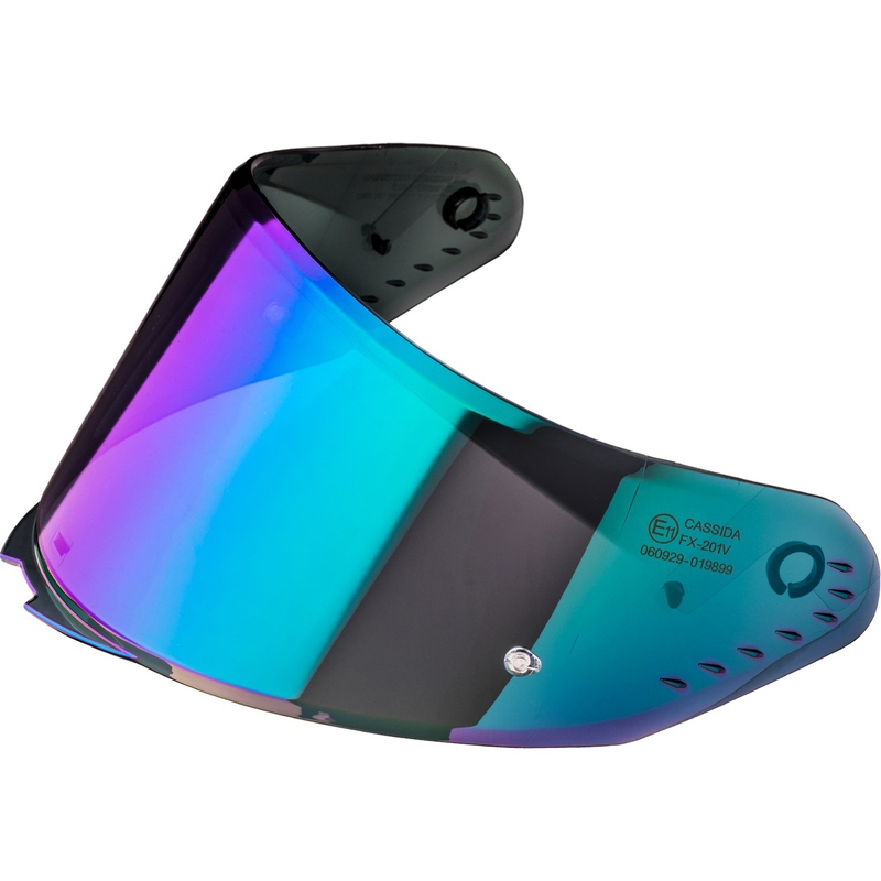 Visiera per caschi Cassida AERO con predisposizione Pinlock REVO iridium