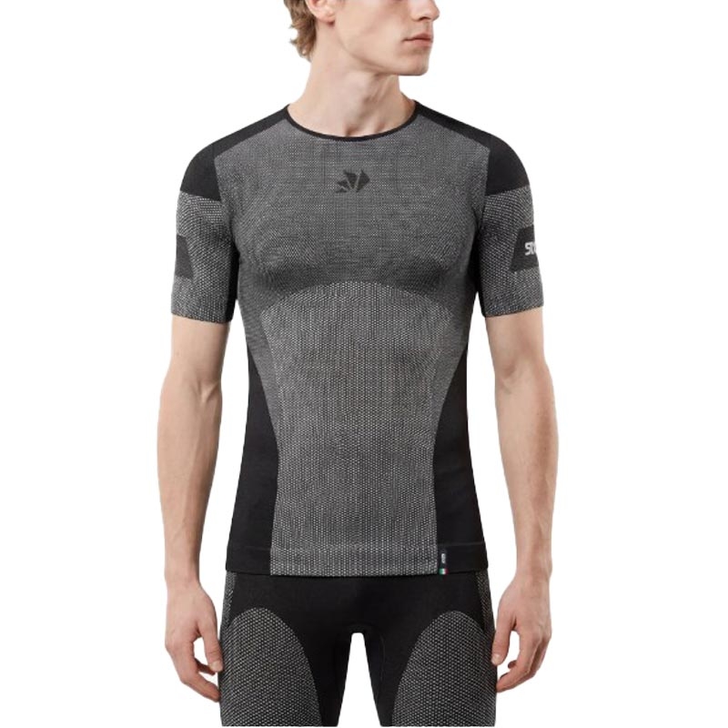 T-shirt funzionale SIXS BT TS1L V2 in carbonio nero
