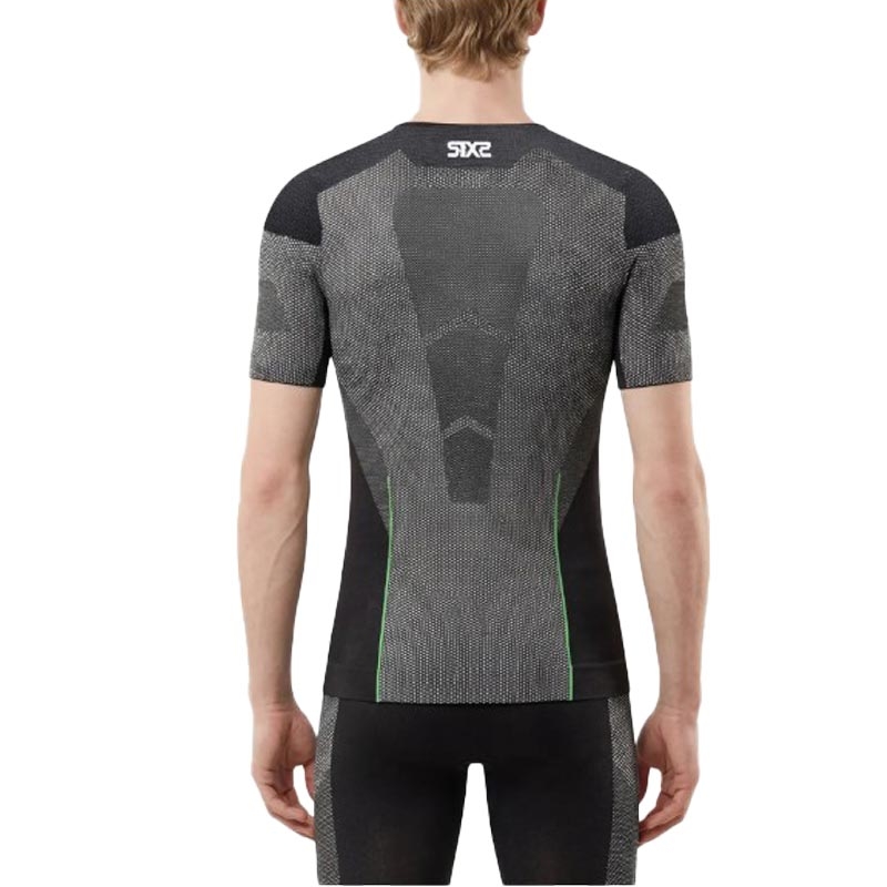 T-shirt funzionale SIXS BT TS1L V2 in carbonio nero