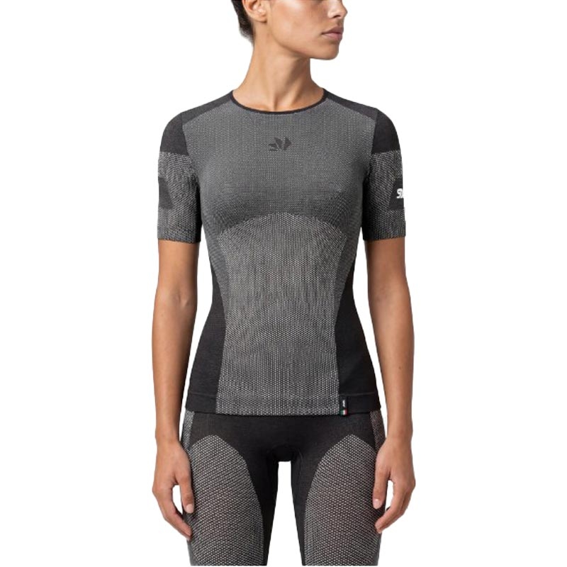 T-shirt funzionale SIXS BT TS1L V2 in carbonio nero