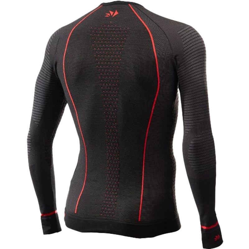 T-shirt funzionale a maniche lunghe SIXS TS2W CU nero-rosso
