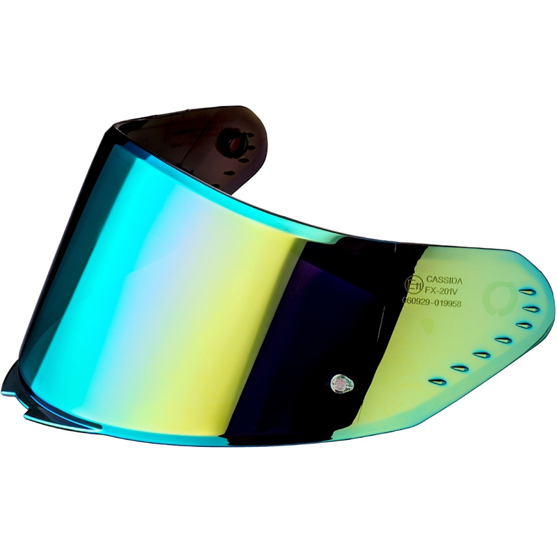 Visiera per caschi Cassida AERO con predisposizione per Pinlock REVO, colore oro specchio.