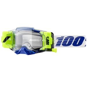 Occhiali da motocross 100% - USA Armega Forecast blu con plexiglass trasparente