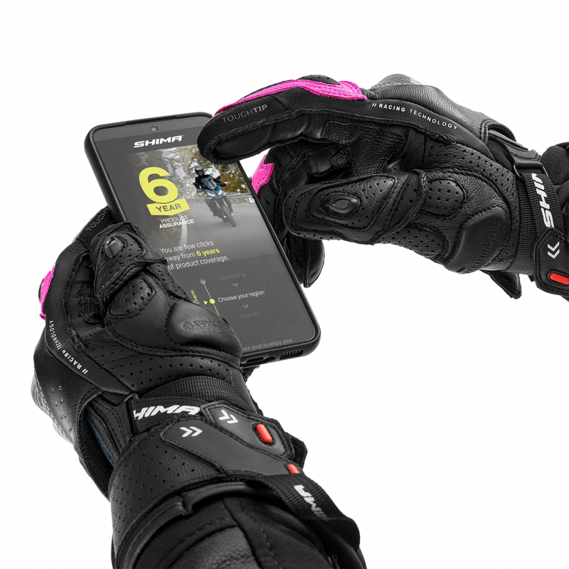 Guanti da moto da donna Shimano RS-3 rosa