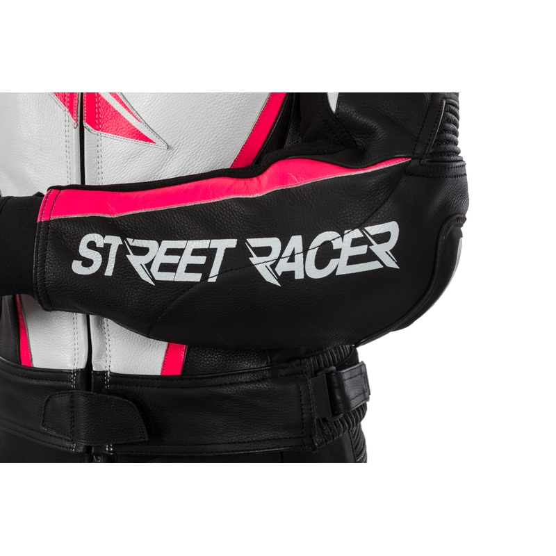 Tuta donna Street Racer Kiara nero-bianco-rosa fluo Saldi
