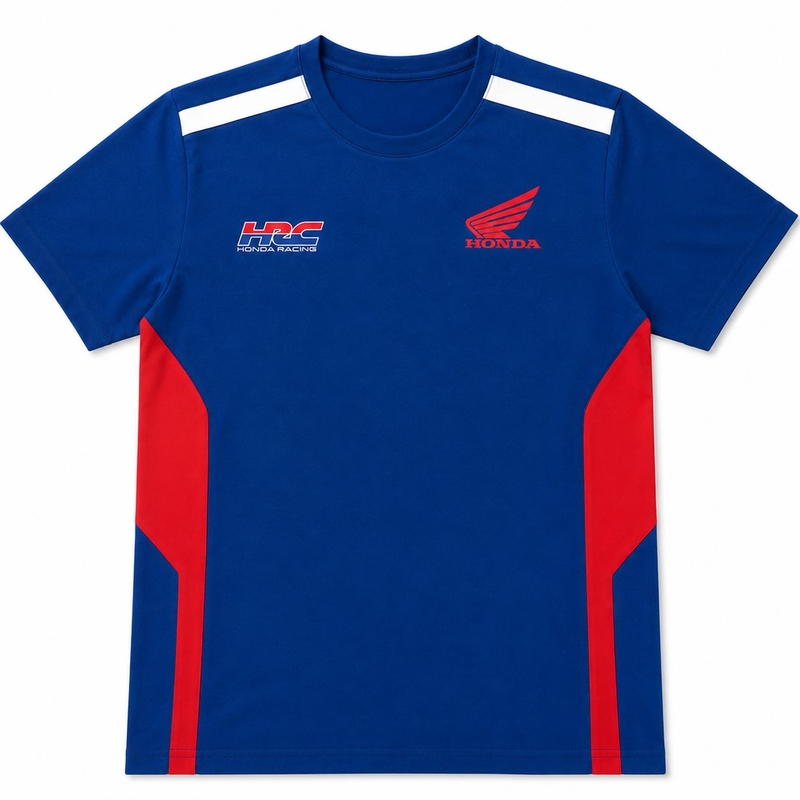 T-shirt Honda Racing INSERTI LATERALI FRECCIA BLU blu