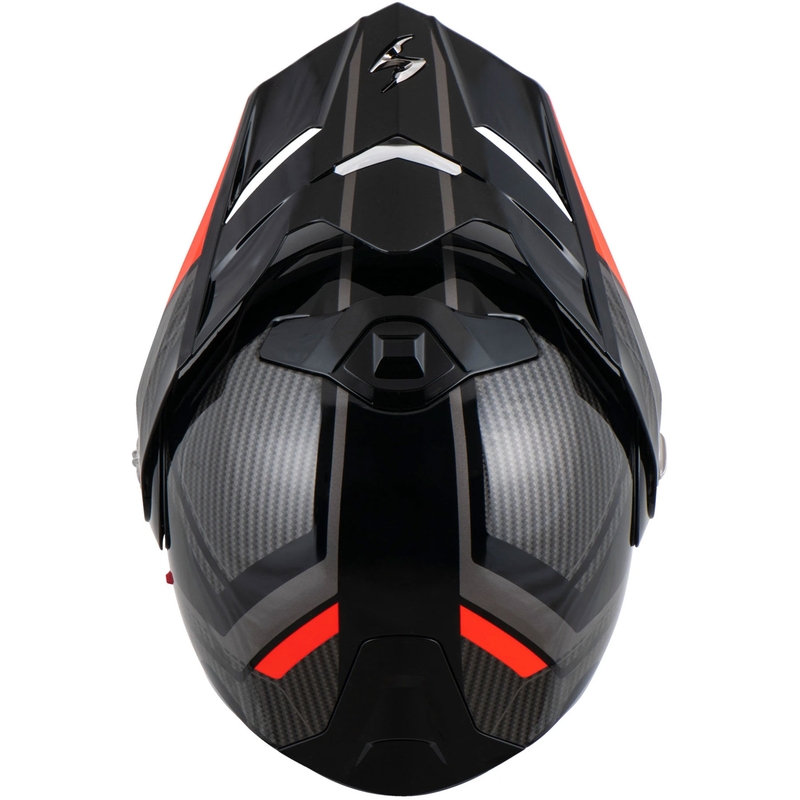 Casco da moto apribile Scorpion ADX-2 LEWIS nero-rosso
