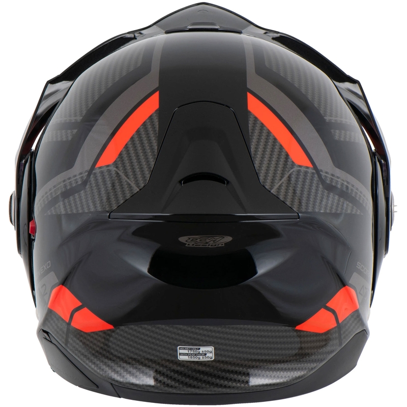 Casco da moto apribile Scorpion ADX-2 LEWIS nero-rosso