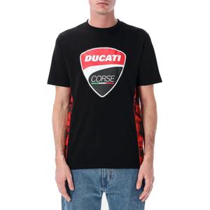 T-shirt nera Ducati Corse CAMU DETAILS