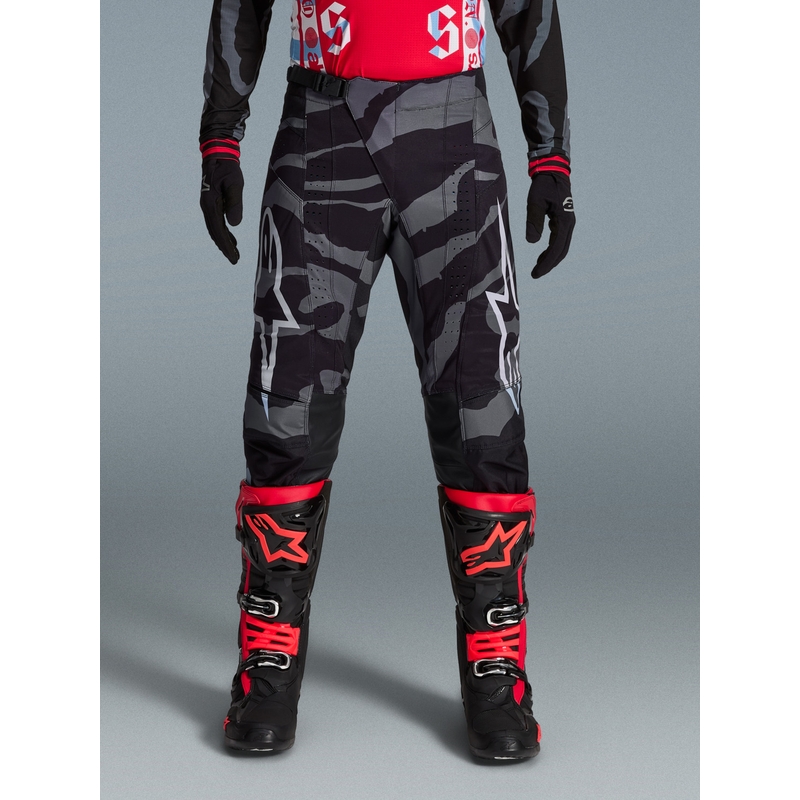 Pantaloni da motocross Alpinestars Techstar edizione limitata Beast Coast grigio-nero-arancione