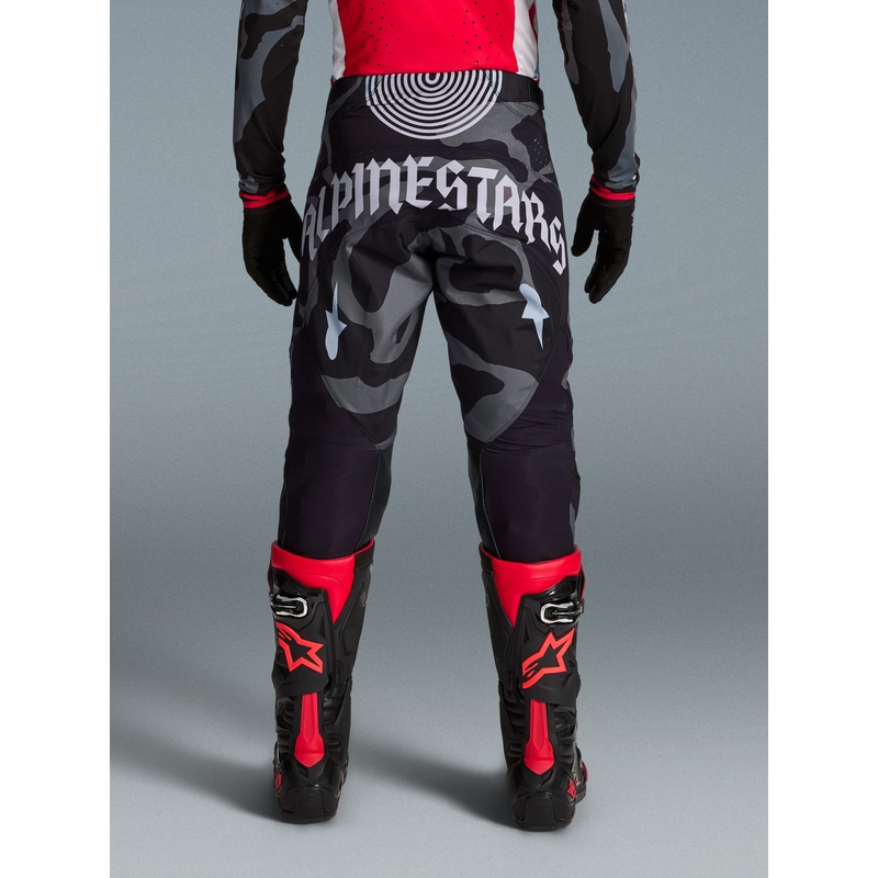 Pantaloni da motocross Alpinestars Techstar edizione limitata Beast Coast grigio-nero-arancione