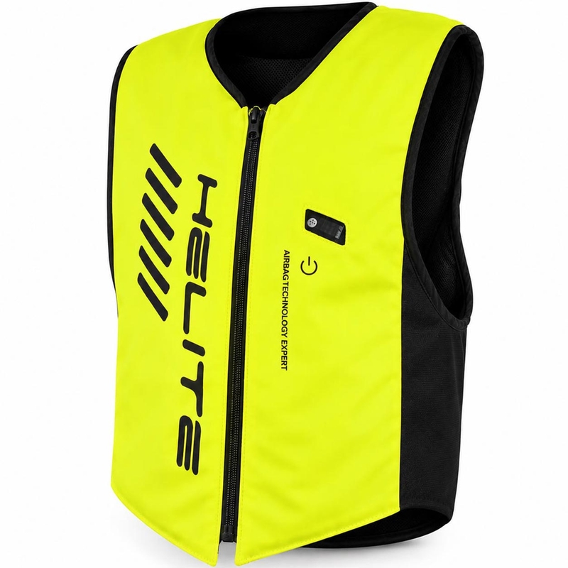 Gilet airbag Helite Double Turtle Hivis verde-giallo