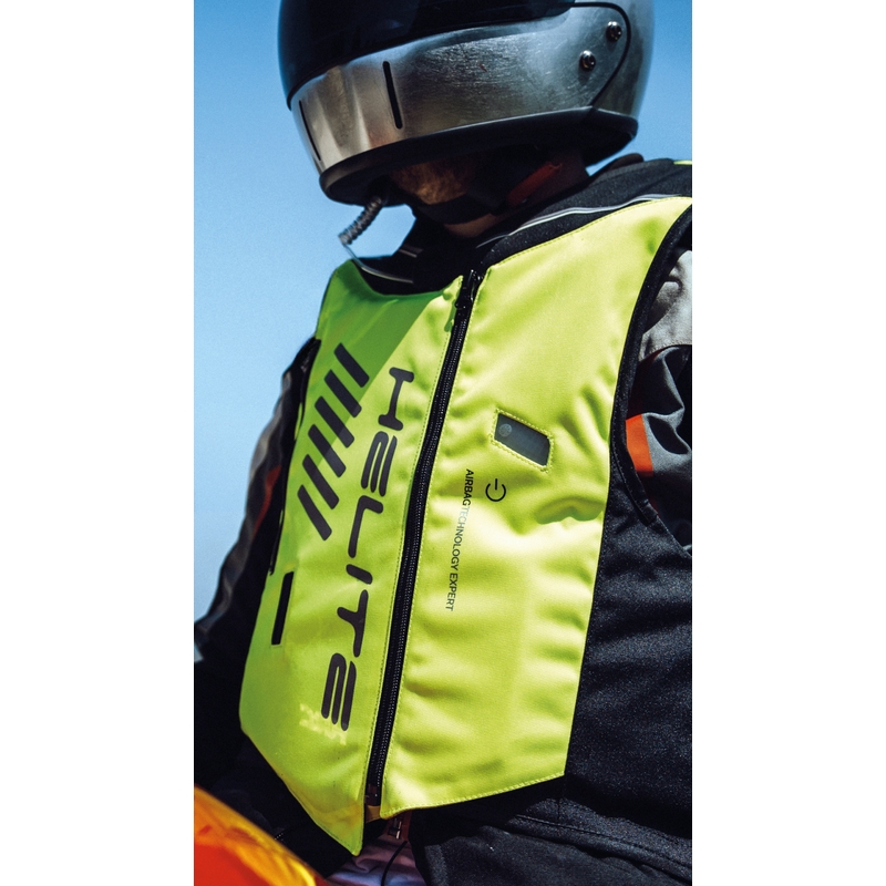 Gilet airbag Helite Double Turtle Hivis verde-giallo