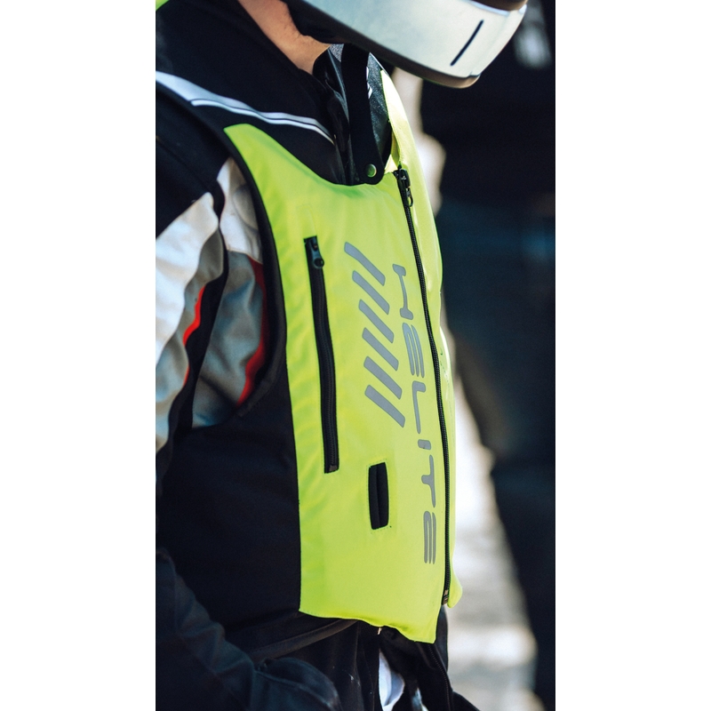 Gilet airbag Helite Double Turtle Hivis verde-giallo