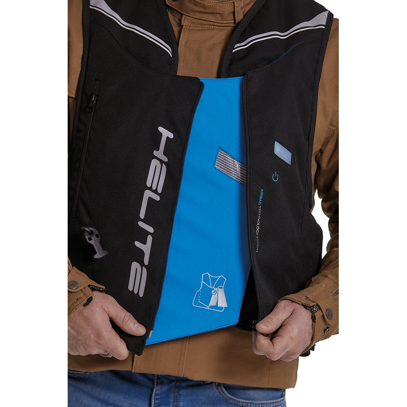 Gilet airbag Helite Double Turtle Hivis verde-giallo