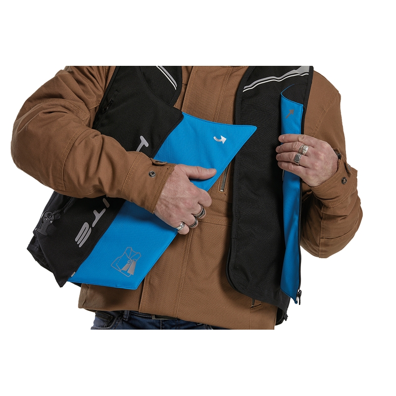 Gilet airbag Helite Double Turtle Hivis verde-giallo