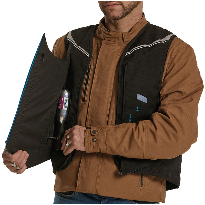 Gilet airbag Helite Double Turtle Hivis verde-giallo