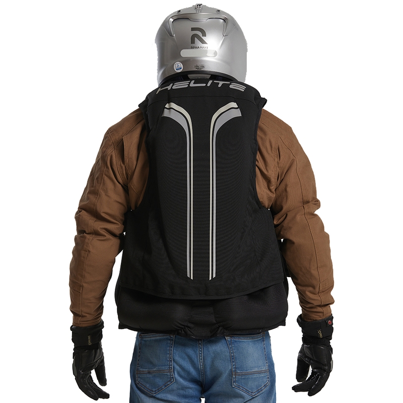 Gilet airbag Helite Double Turtle Hivis verde-giallo