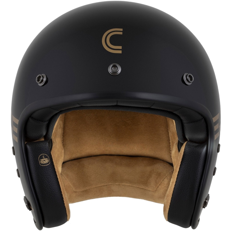 Cassida Eso Jawa Pérák casco aperto nero perla-oro