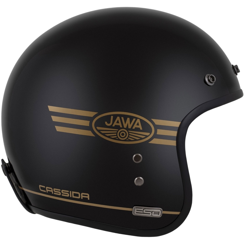 Cassida Eso Jawa Pérák casco aperto nero perla-oro