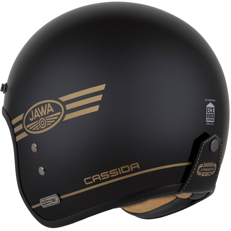 Cassida Eso Jawa Pérák casco aperto nero perla-oro