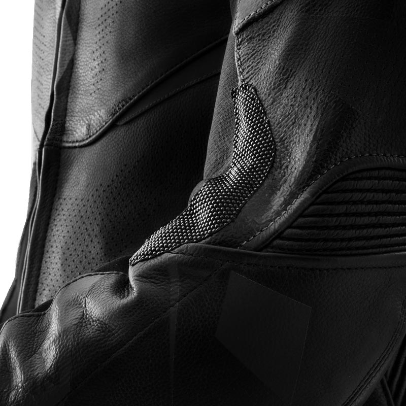 Giacca da motociclista in pelle Rebelhorn Inferno nera