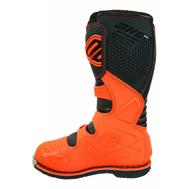 Boty na motorku Shot X10 černo-fluo oranžové