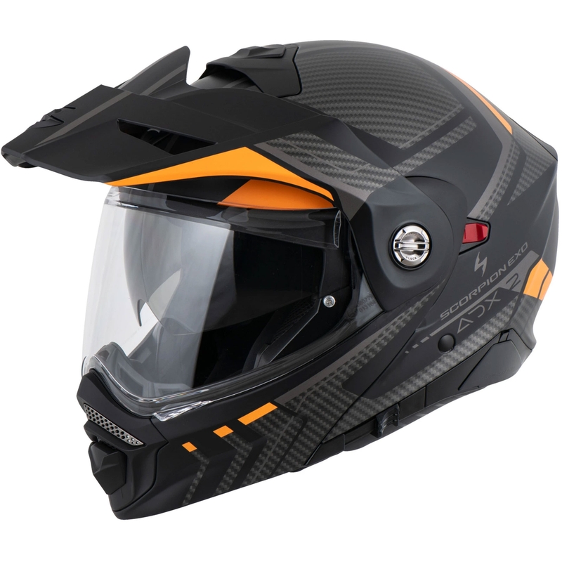 Casco moto ribaltabile Scorpion ADX-2 LEWIS nero-arancio opaco