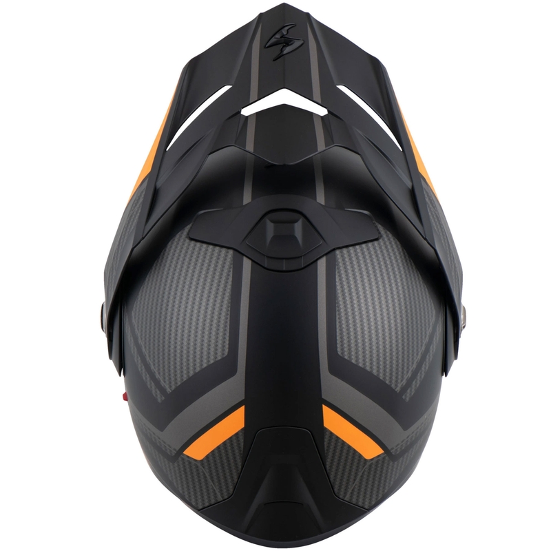 Casco moto ribaltabile Scorpion ADX-2 LEWIS nero-arancio opaco