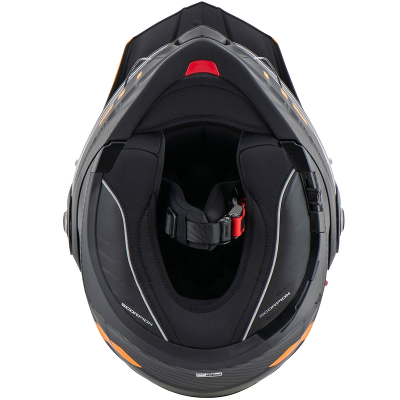 Casco moto ribaltabile Scorpion ADX-2 LEWIS nero-arancio opaco