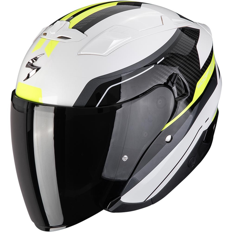 Casco da moto aperto Scorpion EXO-230 Hipe bianco-nero-giallo fluo