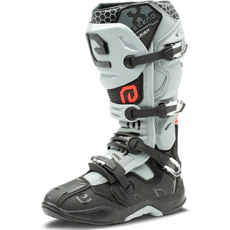 Stivali da motocross Eleveit X-Legend EVO neri e grigi