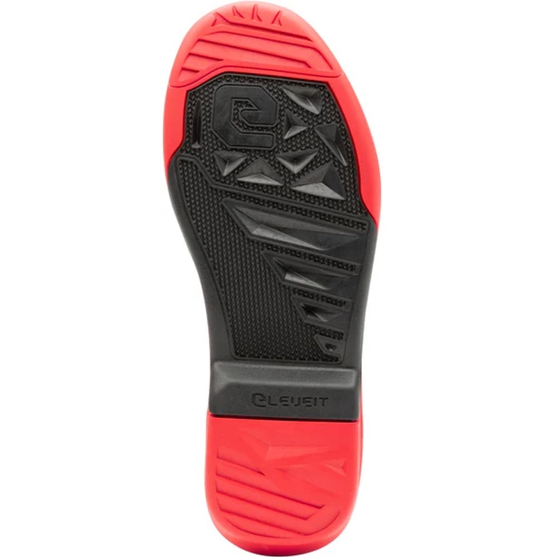 Stivali da motocross Eleveit X-Peak per bambini, neri e rossi