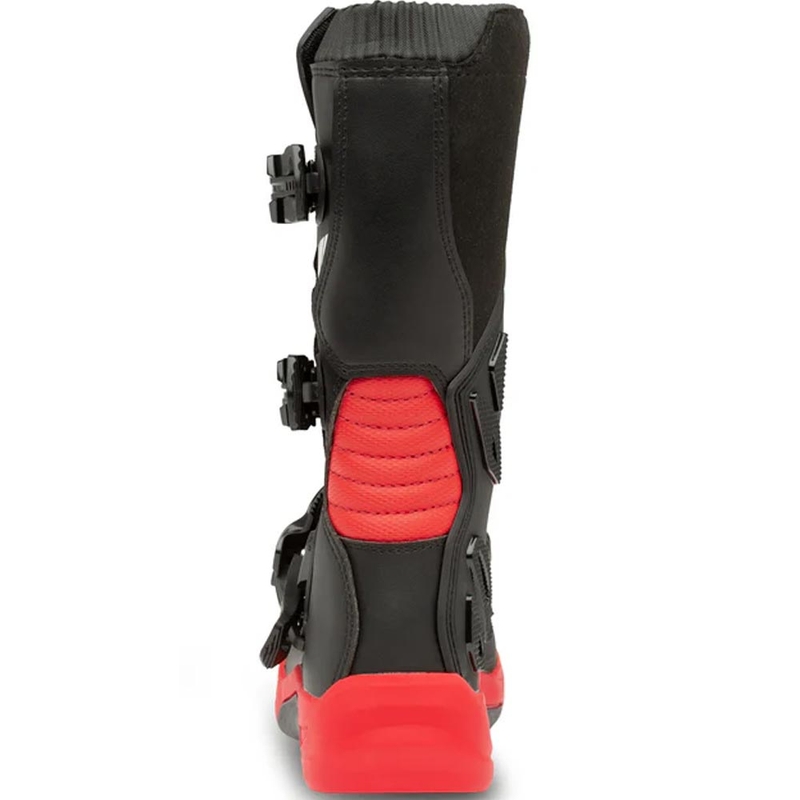 Stivali da motocross Eleveit X-Peak per bambini, neri e rossi