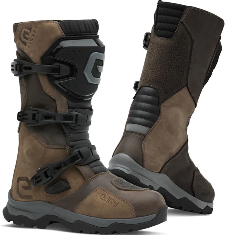 Stivali da moto Eleveit X Land ADV E-Dry marroni
