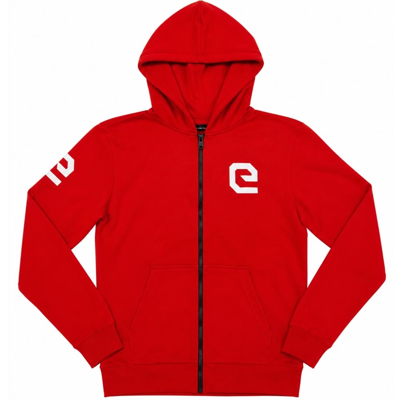 Felpa Eleveit con logo, rossa