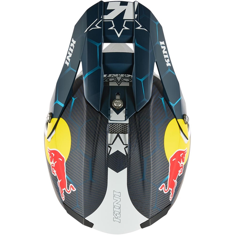 Casco da motocross KINI Red Bull MXC2 2.0 blu-bianco
