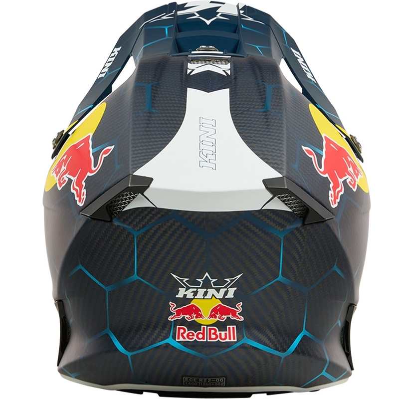 Casco da motocross KINI Red Bull MXC2 2.0 blu-bianco