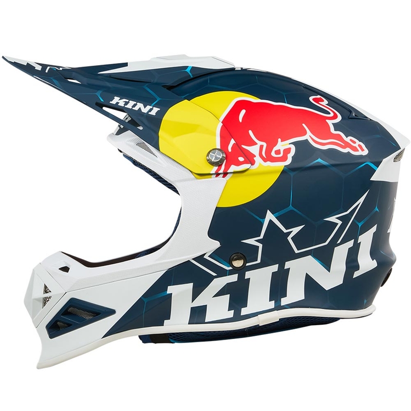Casco da motocross KINI Red Bull MXC1 1.0 blu-bianco