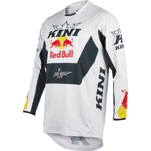 Maglia da motocross KINI Red Bull MXC 1.0 bianca