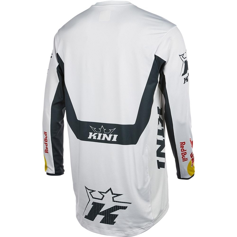 Maglia da motocross KINI Red Bull MXC 1.0 bianca