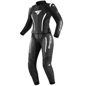 Tuta da moto donna Shima Miura 2.0 nero-bianco
