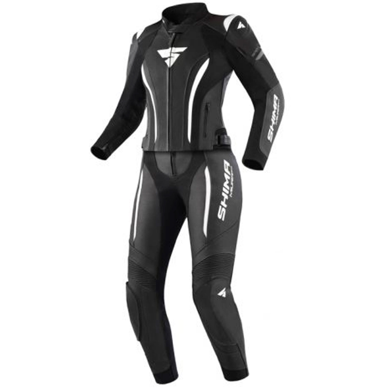 Tuta da moto donna Shima Miura 2.0 nero-bianco