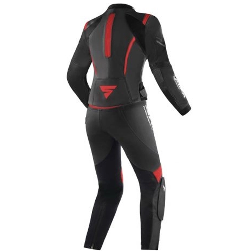 Tuta moto da donna Shima Miura 2.0 nero-rosso