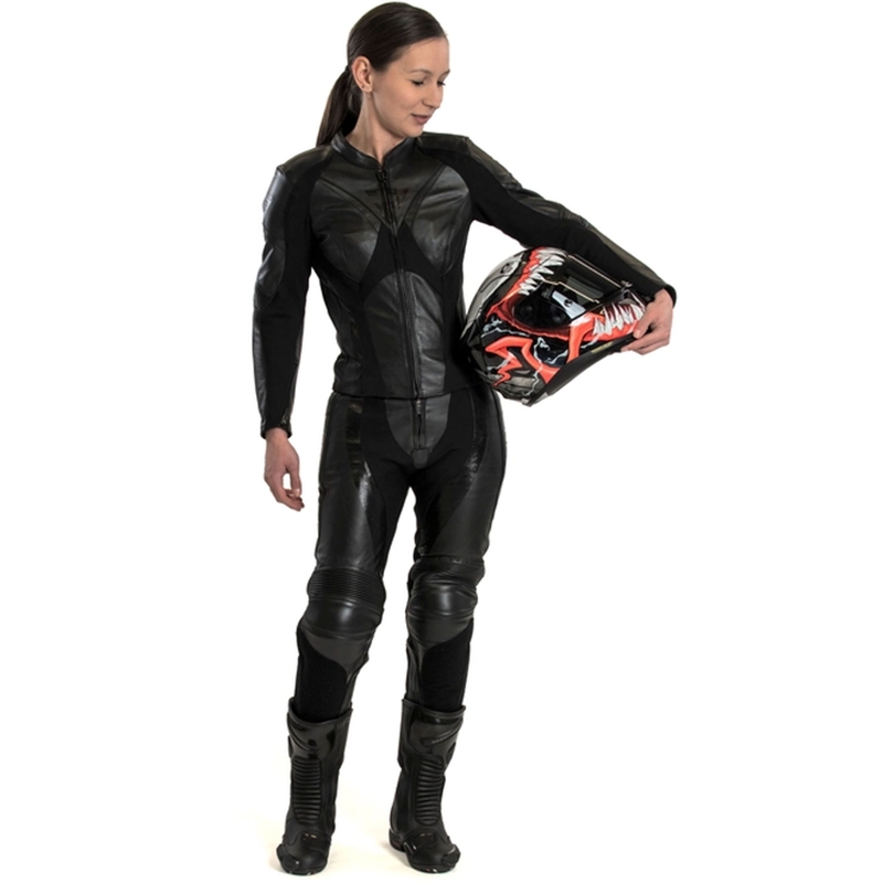 Tuta da motociclista donna Rebelhorn Rebel nera