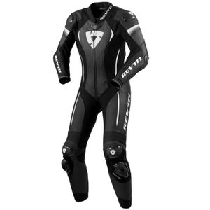 Tuta da moto bianca e nera Revit Control