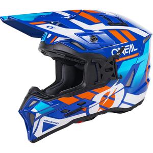 Casco da motocross O´Neal EX-SRS blu polvere-arancione