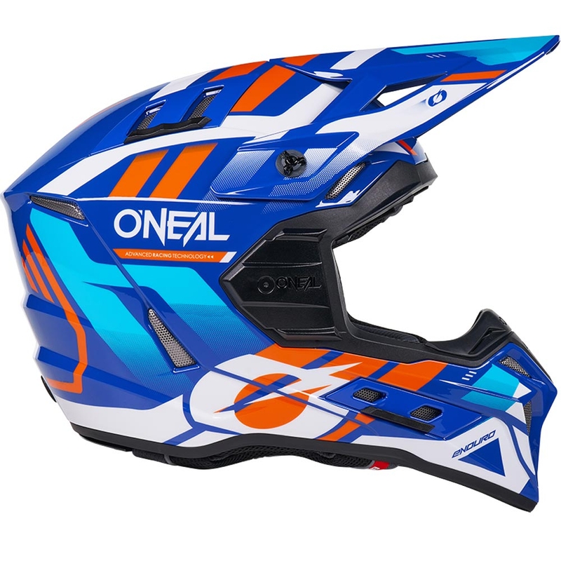 Casco da motocross O´Neal EX-SRS blu polvere-arancione