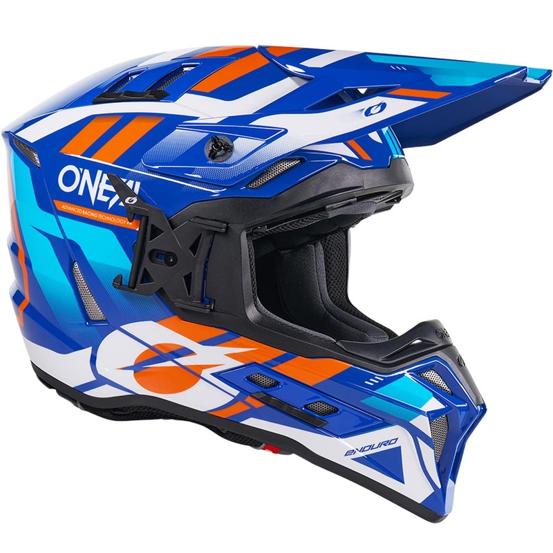 Casco da motocross O´Neal EX-SRS blu polvere-arancione