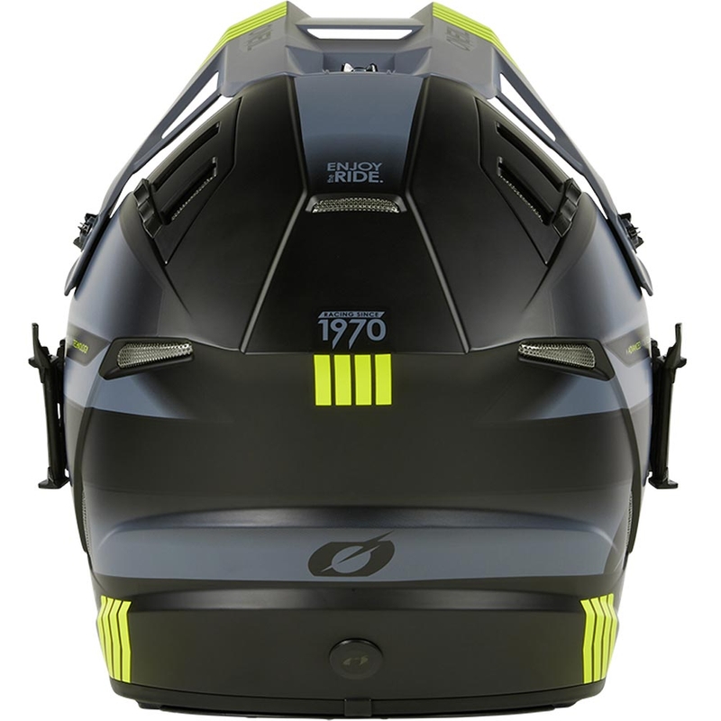 Casco da motocross O´Neal EX-SRS Hitch nero-grigio-giallo fluo